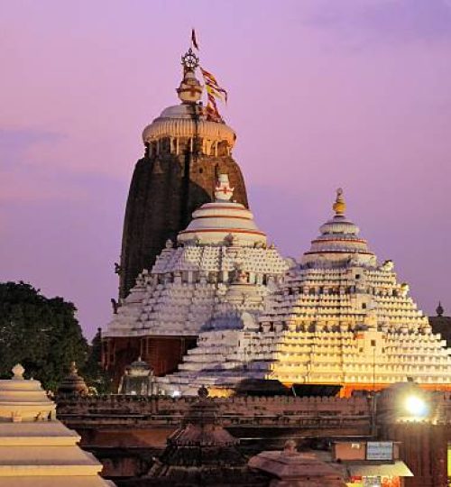 Jagannath Temple in Puri, 12th Century, Orissa, India. Jagannath temple hosts the annual procession of massive chariots, juggernauts, a Hindu festival